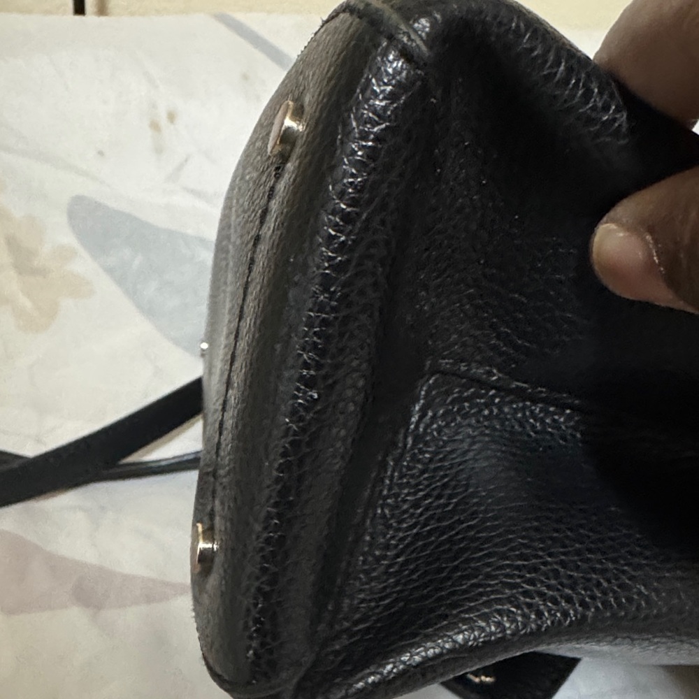 kate spade Black Leather Tote with pale pink interior - Picture 6 of 12
